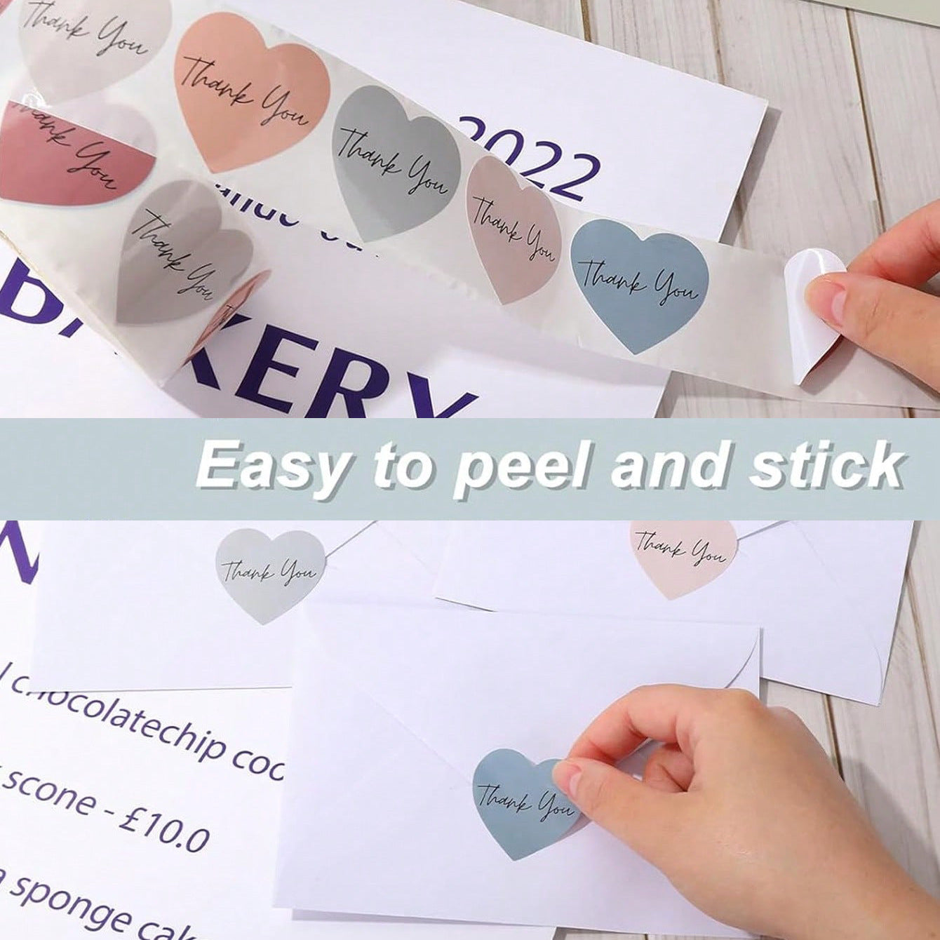 Heart Shape Paper Stickers, Perfect For Decorating Stationery And Crafts