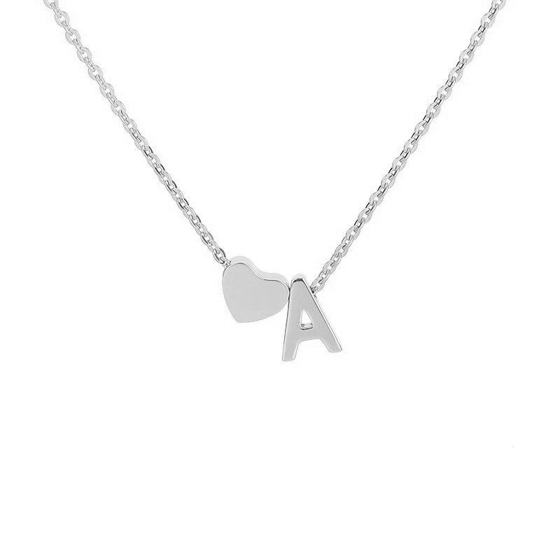 Heart Shape Necklace For Women In Steel Color, Real Gold Plated Titanium Steel Pendant With Cable Chain