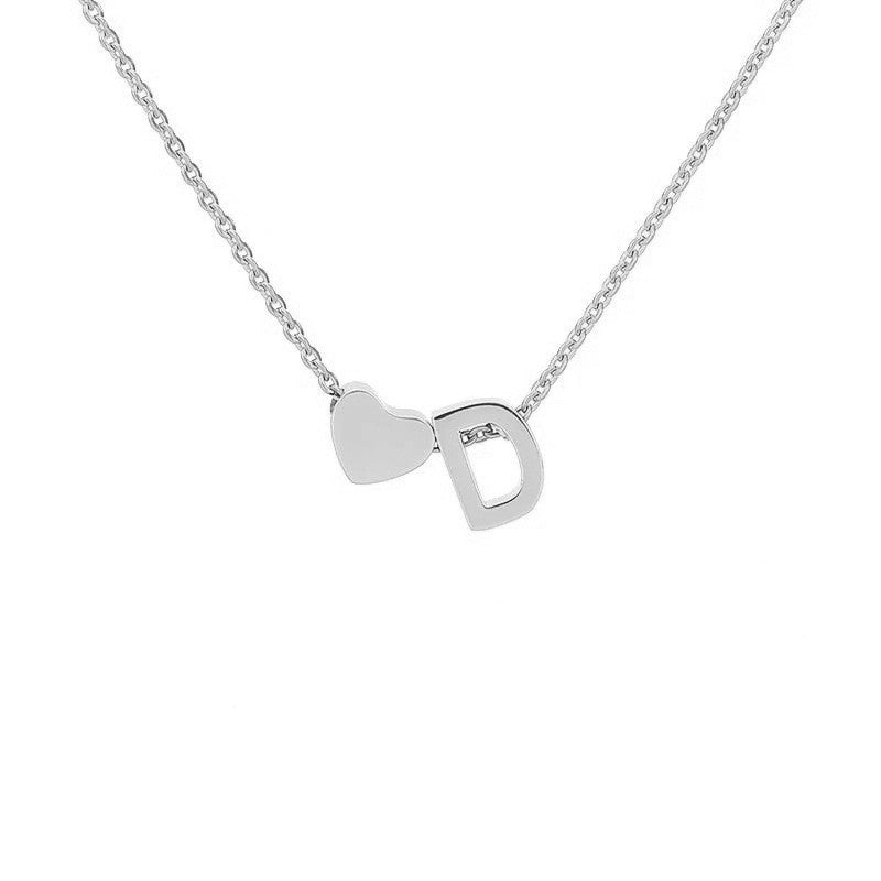 Heart Shape Necklace For Women In Steel Color, Real Gold Plated Titanium Steel Pendant With Cable Chain