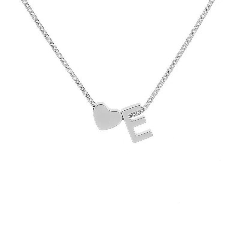 Heart Shape Necklace For Women In Steel Color, Real Gold Plated Titanium Steel Pendant With Cable Chain