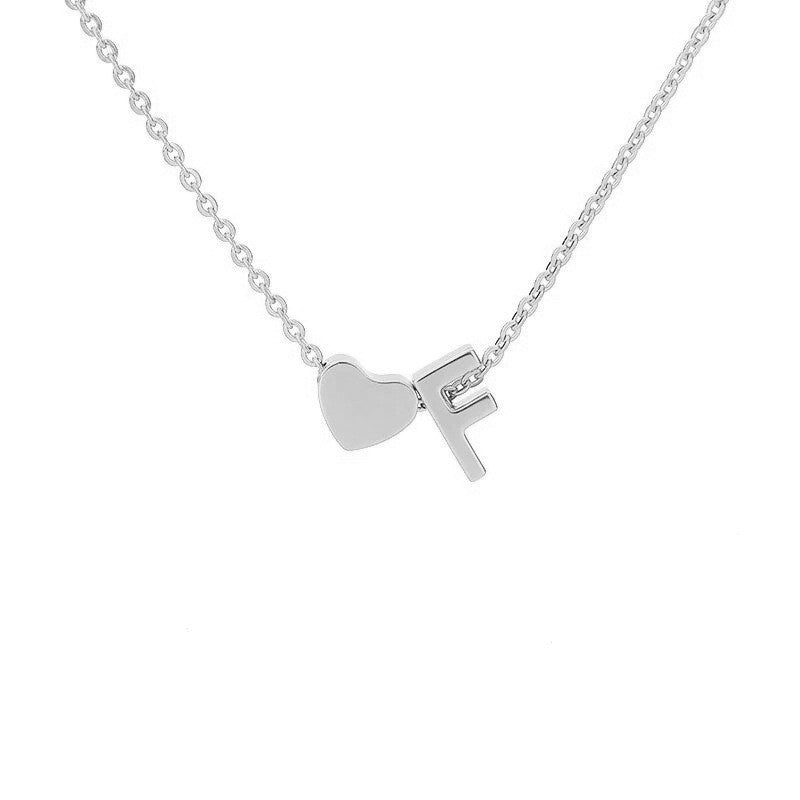 Heart Shape Necklace For Women In Steel Color, Real Gold Plated Titanium Steel Pendant With Cable Chain