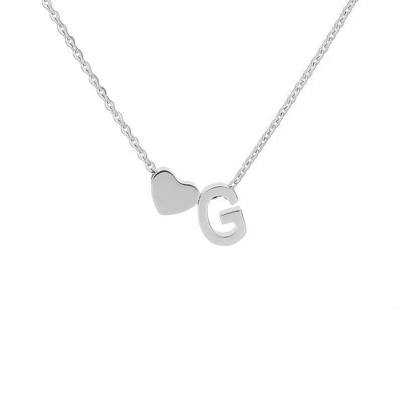 Heart Shape Necklace For Women In Steel Color, Real Gold Plated Titanium Steel Pendant With Cable Chain