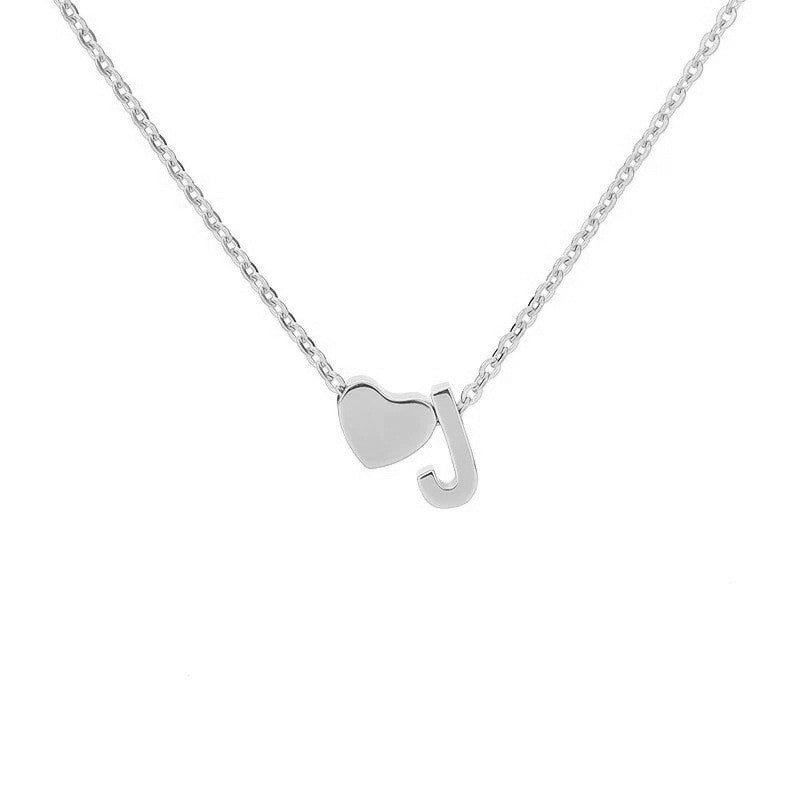 Heart Shape Necklace For Women In Steel Color, Real Gold Plated Titanium Steel Pendant With Cable Chain