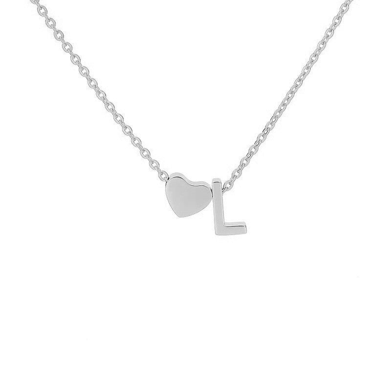 Heart Shape Necklace For Women In Steel Color, Real Gold Plated Titanium Steel Pendant With Cable Chain
