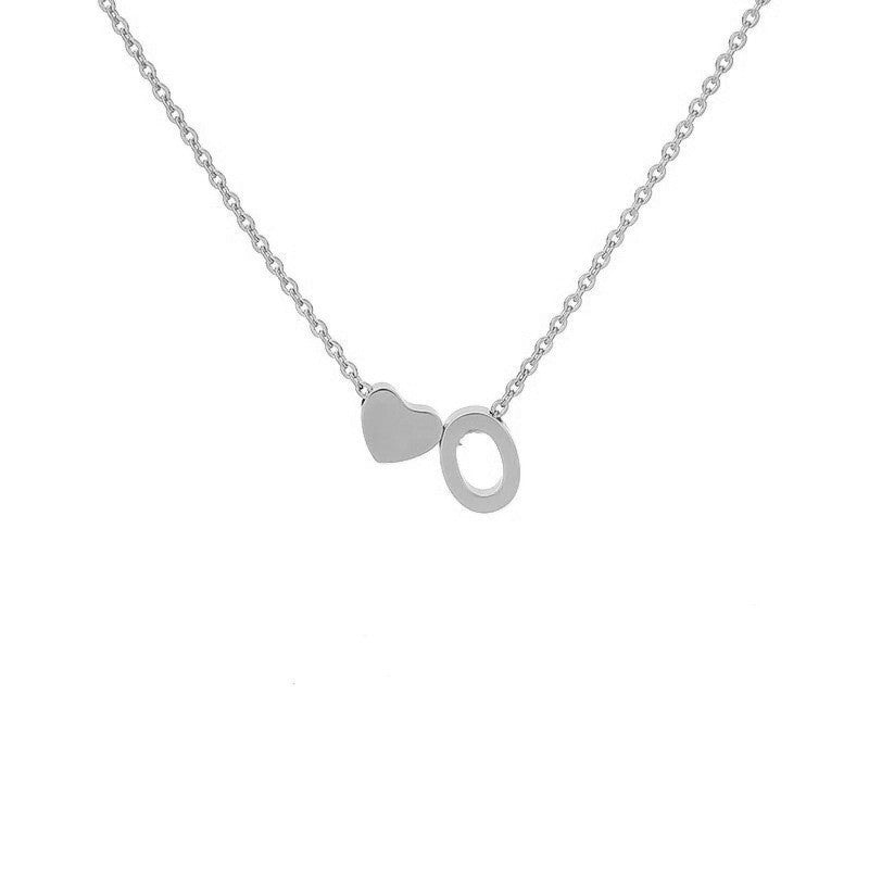 Heart Shape Necklace For Women In Steel Color, Real Gold Plated Titanium Steel Pendant With Cable Chain