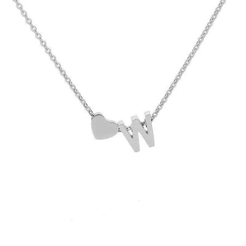 Heart Shape Necklace For Women In Steel Color, Real Gold Plated Titanium Steel Pendant With Cable Chain