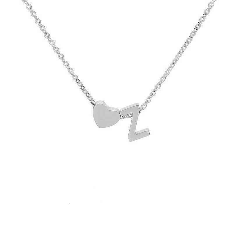 Heart Shape Necklace For Women In Steel Color, Real Gold Plated Titanium Steel Pendant With Cable Chain
