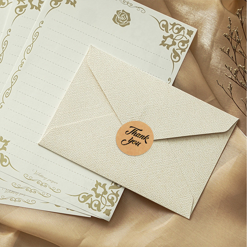 Festival Kraft Paper Stickers For Letters, Perfect For Adding A Rustic Touch To Your Stationery