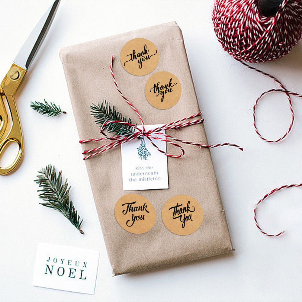 Festival Kraft Paper Stickers For Letters, Perfect For Adding A Rustic Touch To Your Stationery
