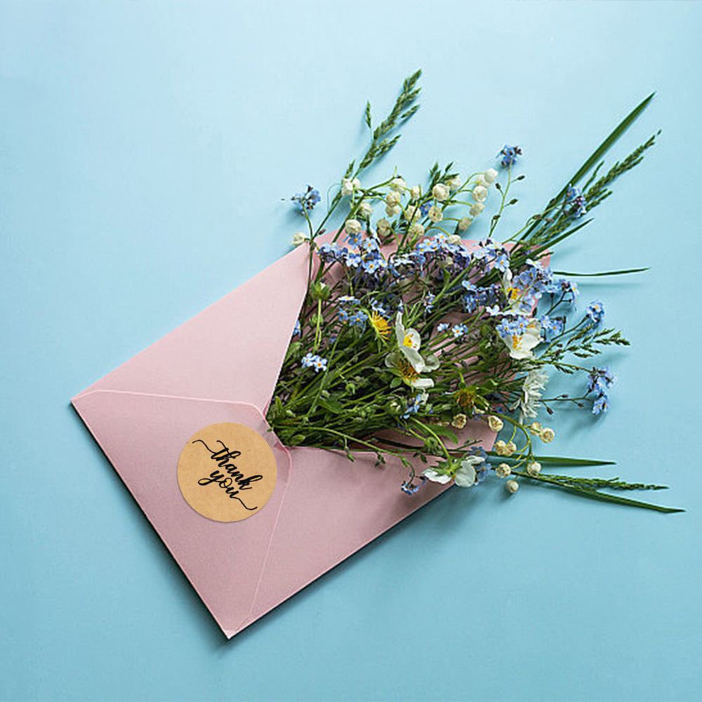Festival Kraft Paper Stickers For Letters, Perfect For Adding A Rustic Touch To Your Stationery
