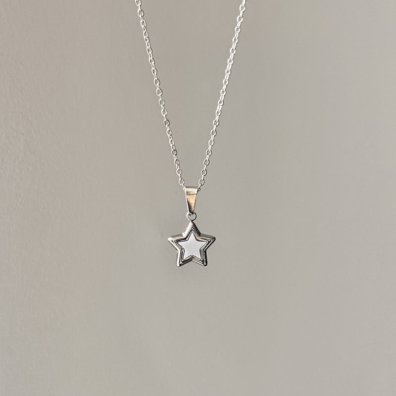 Heart Shape Gold Necklace For Women With Electroplated Finish And Shell Pendant, Made Of 304 Stainless Steel