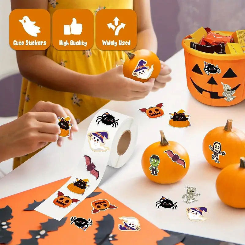 Halloween Graffiti Stickers In PVC Self-Adhesive Material For Festival Decoration