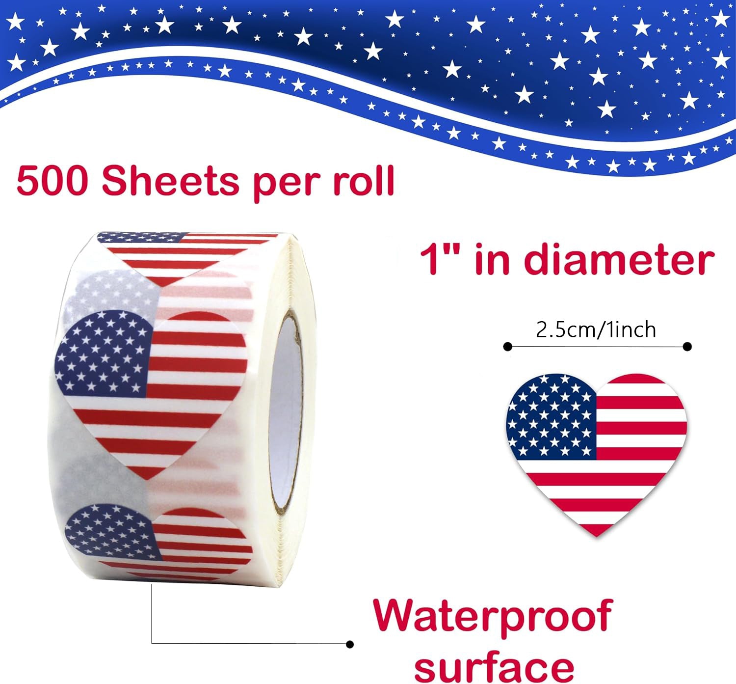 National Flag Independence Day Stickers, 1 Roll Copper Plate Sticker For Festival Celebration