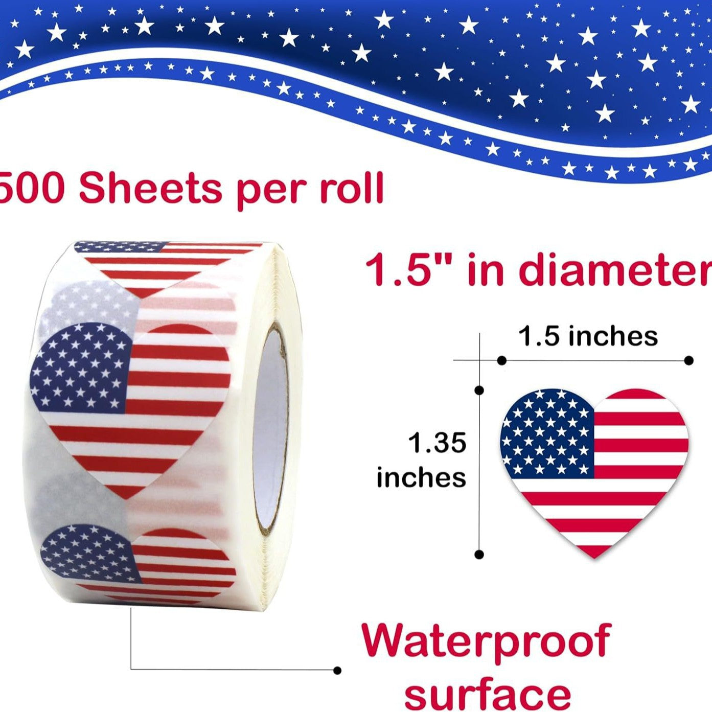 National Flag Independence Day Stickers, 1 Roll Copper Plate Sticker For Festival Celebration