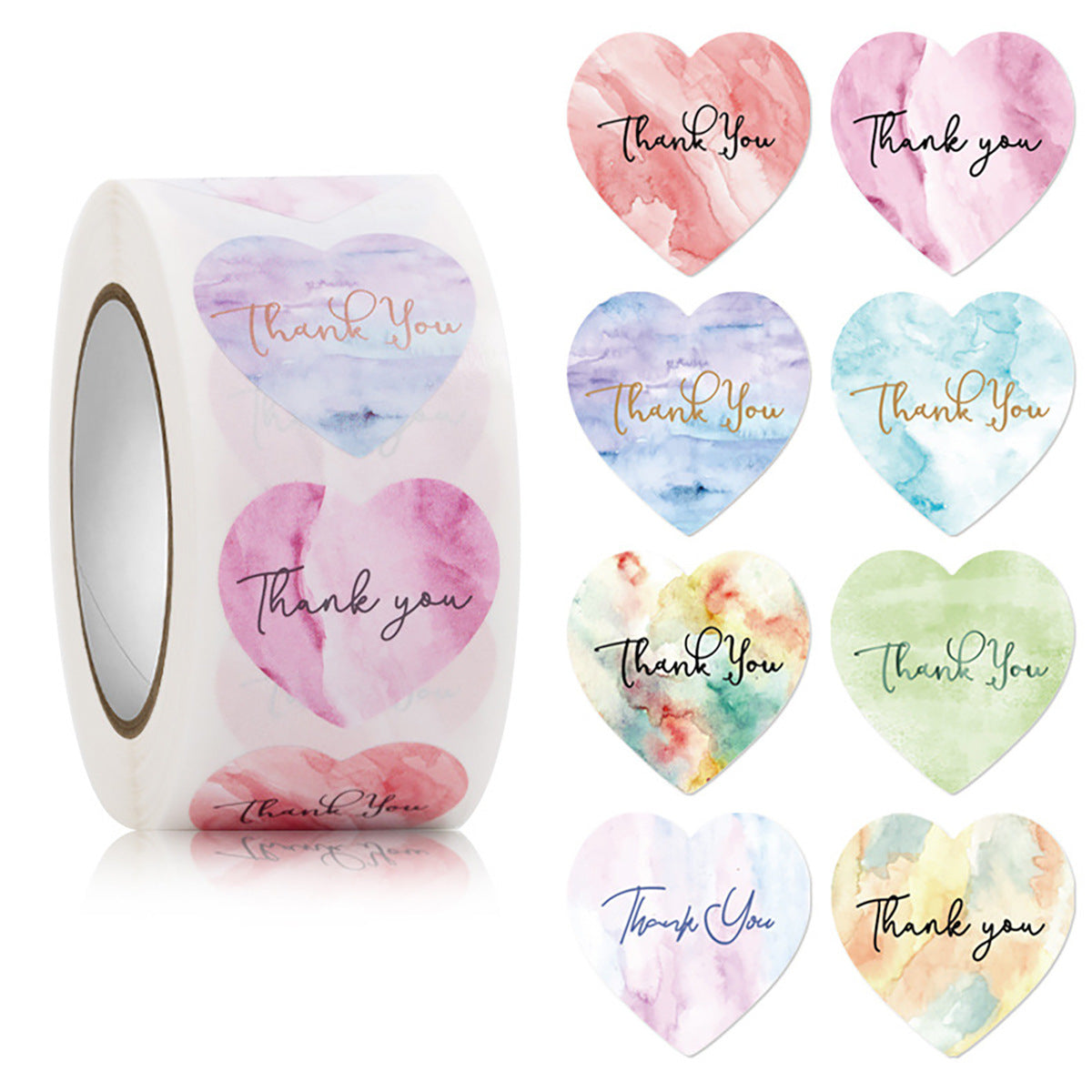 Heart Shape Wedding Stickers 1 Roll Copper Plate Sticker For Wedding Decorations