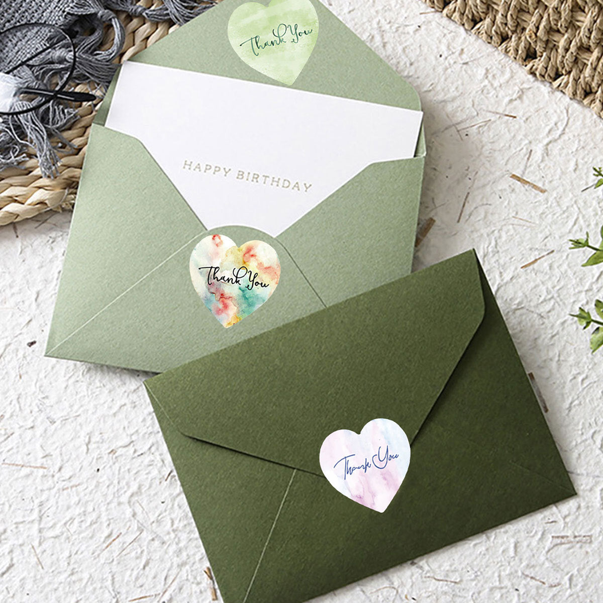 Heart Shape Wedding Stickers 1 Roll Copper Plate Sticker For Wedding Decorations