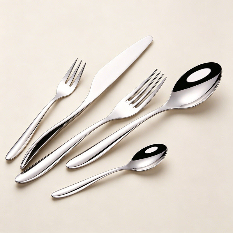 Elegant Solid Color Tableware Set With 304 Stainless Steel Inner Liner, Perfect For Birthday Celebrations
