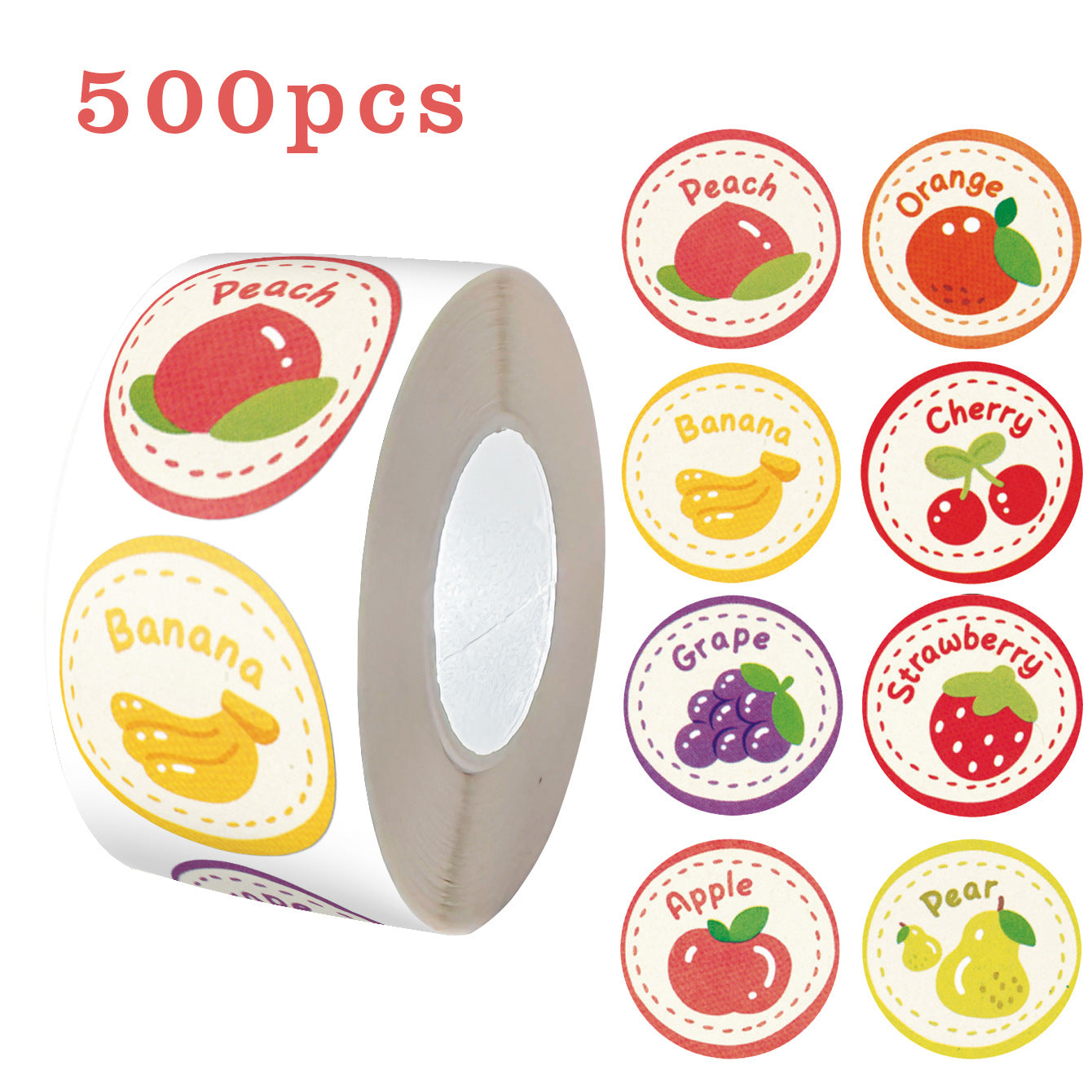 Fruit Copper Plate Sticker Roll Featuring High-Quality Material, Perfect For Decoration And Crafting