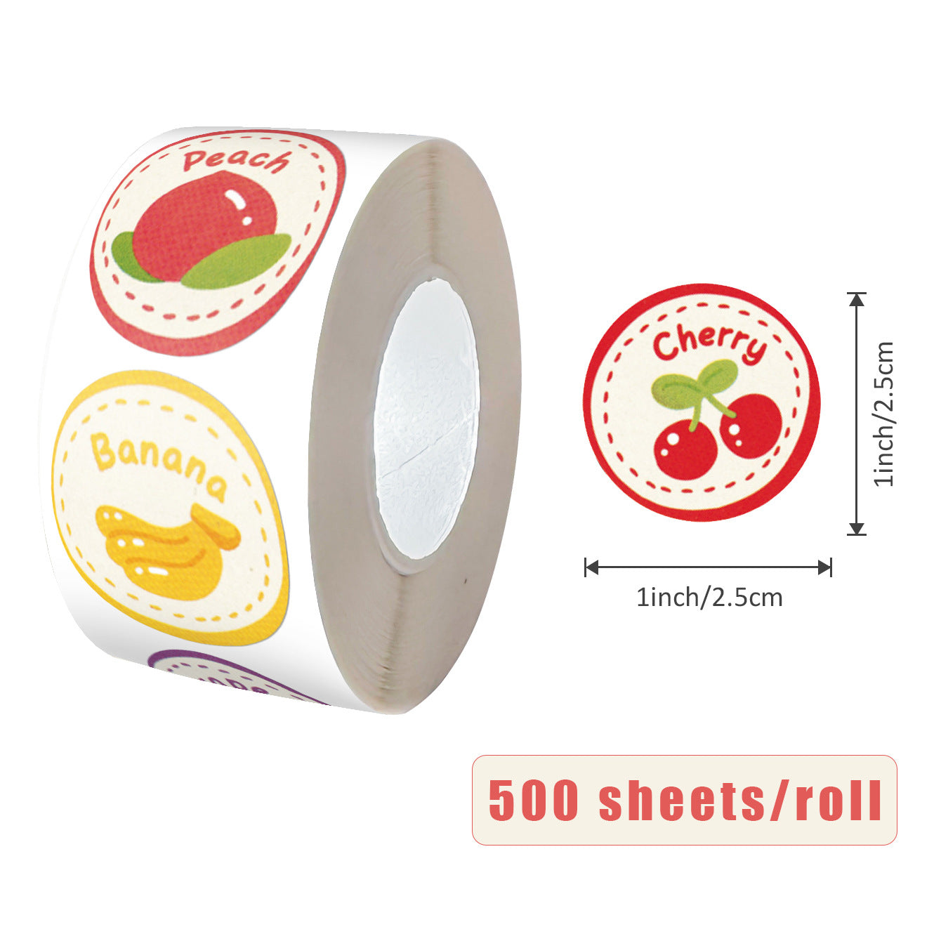 Fruit Copper Plate Sticker Roll Featuring High-Quality Material, Perfect For Decoration And Crafting