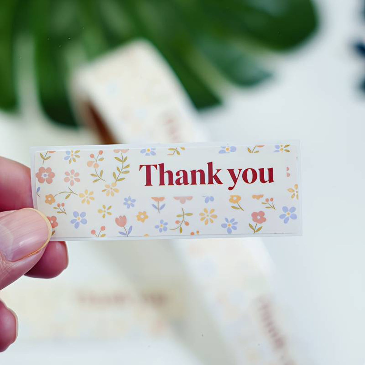 Flowers Paper Stickers, 1 Roll Of Decorative Floral Stickers For Stationery