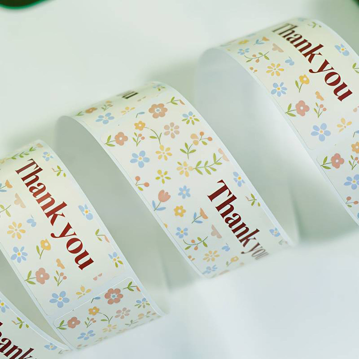 Flowers Paper Stickers, 1 Roll Of Decorative Floral Stickers For Stationery