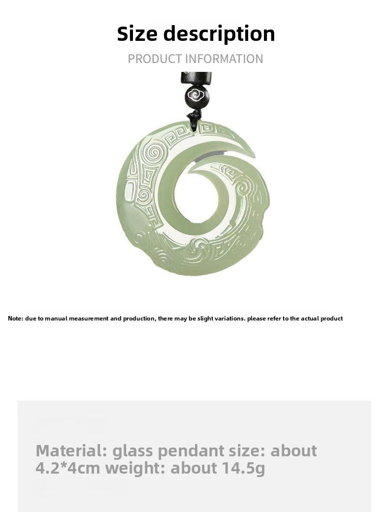 Handmade Heart Shape Pendant Necklace For Adults Featuring Glass Pendant Material With Cord String Chain