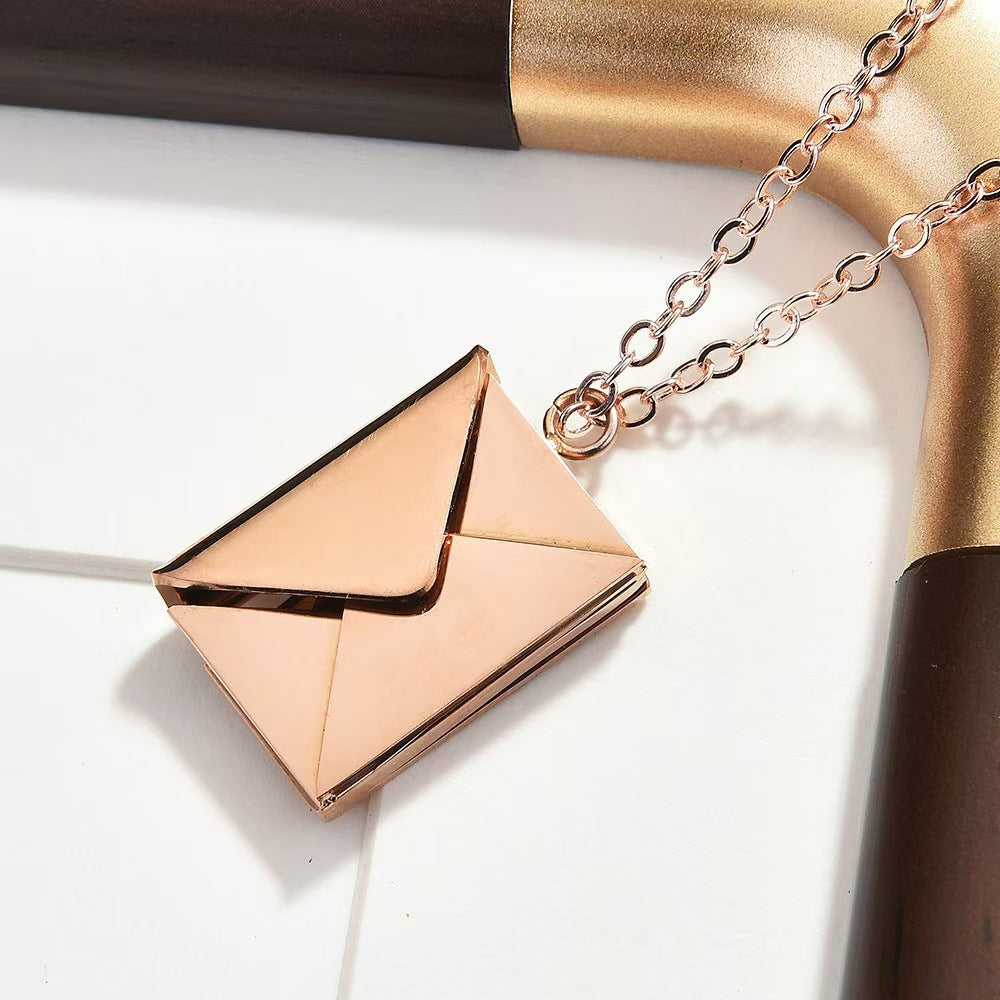 Heart Shape Necklace In Gold Featuring Electroplated Titanium Steel Pendant With Unisex Cable Chain