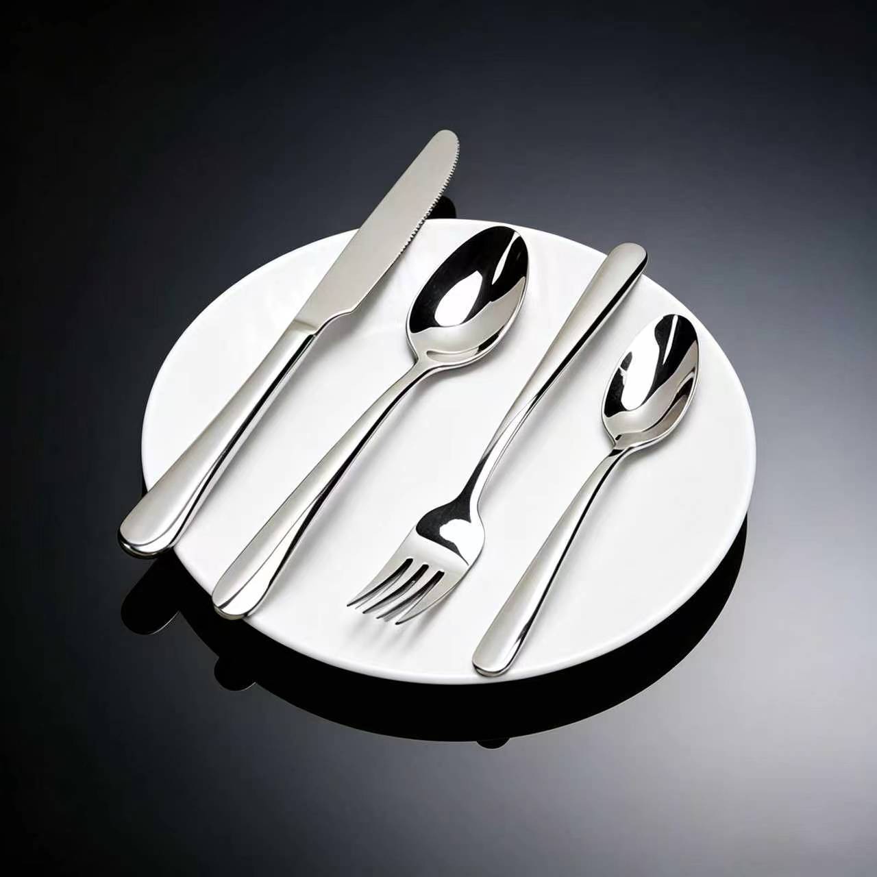 Elegant Solid Color Tableware Set With 304 Stainless Steel Inner Liner, Perfect For Birthday Celebrations