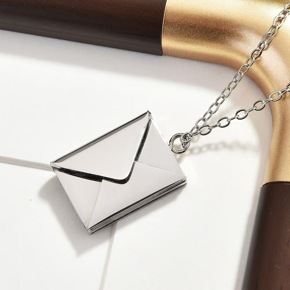 Heart Shape Necklace In Gold Featuring Electroplated Titanium Steel Pendant With Unisex Cable Chain
