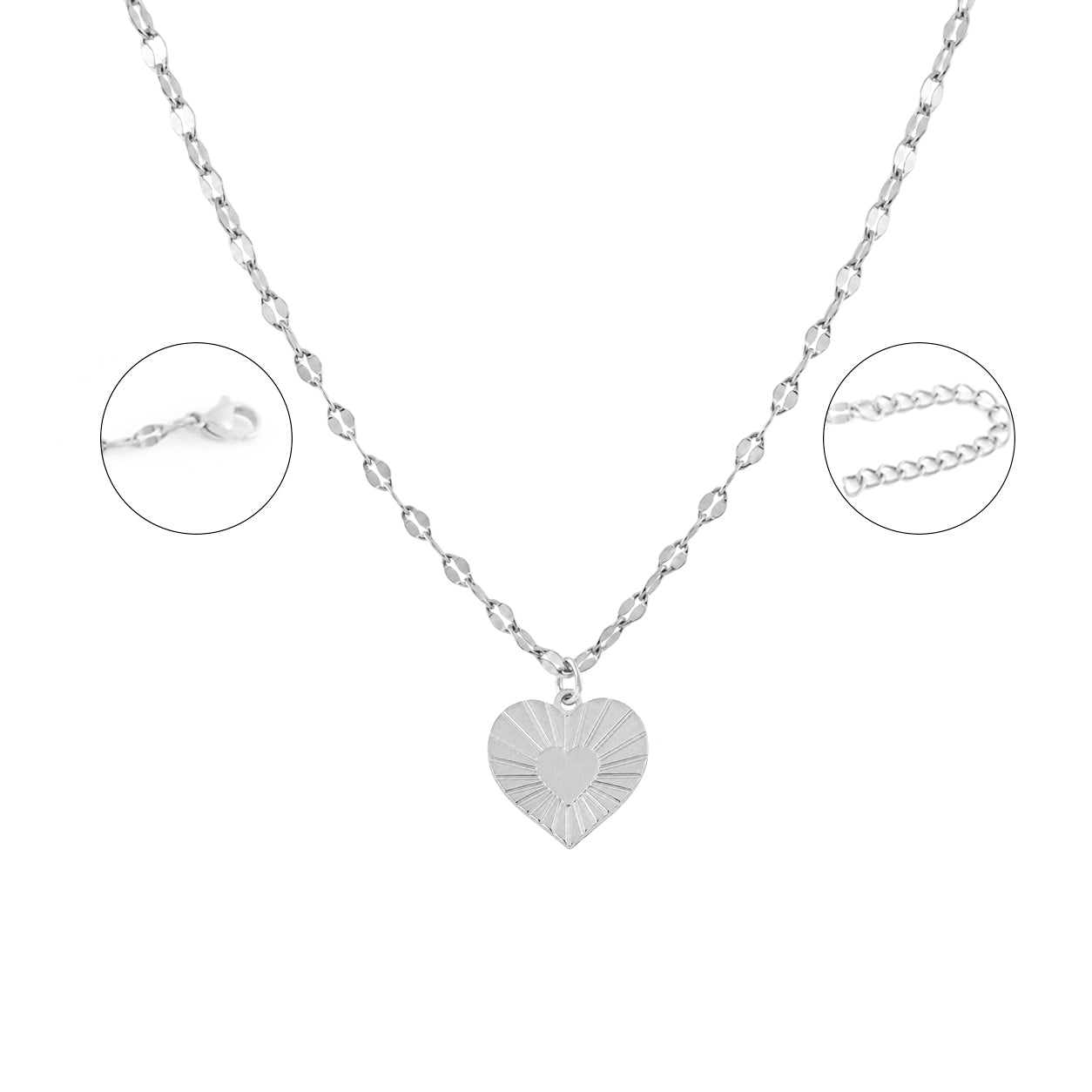Romantic Heart Shape Pendant Necklace For Women In Gold With Waterproof Non Tarnish 201 Stainless Steel Featuring Lip Chain