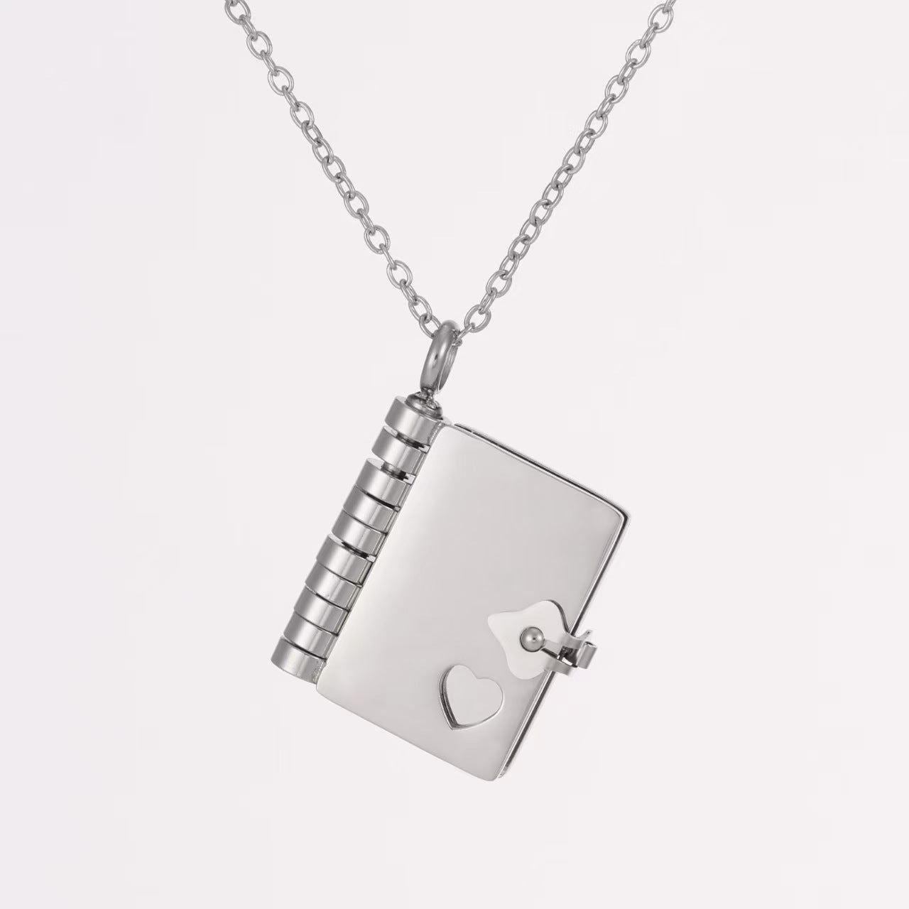 Heart Shape Necklace In Gold Featuring Electroplated Titanium Steel Pendant With Unisex Cable Chain