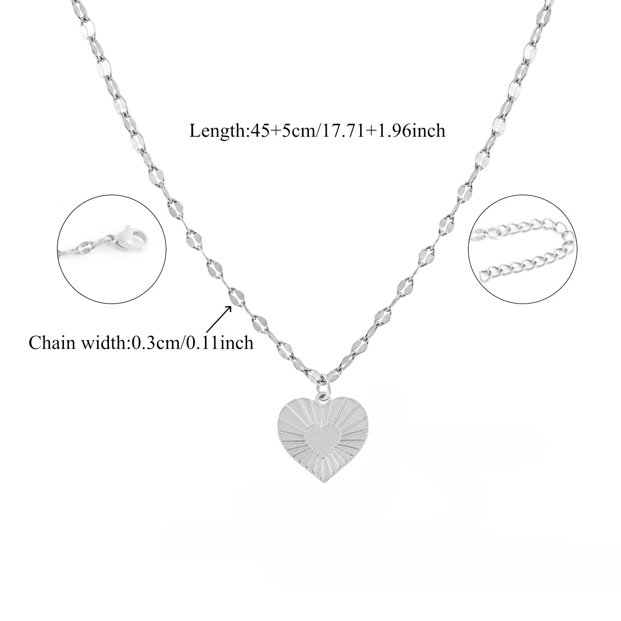 Romantic Heart Shape Pendant Necklace For Women In Gold With Waterproof Non Tarnish 201 Stainless Steel Featuring Lip Chain