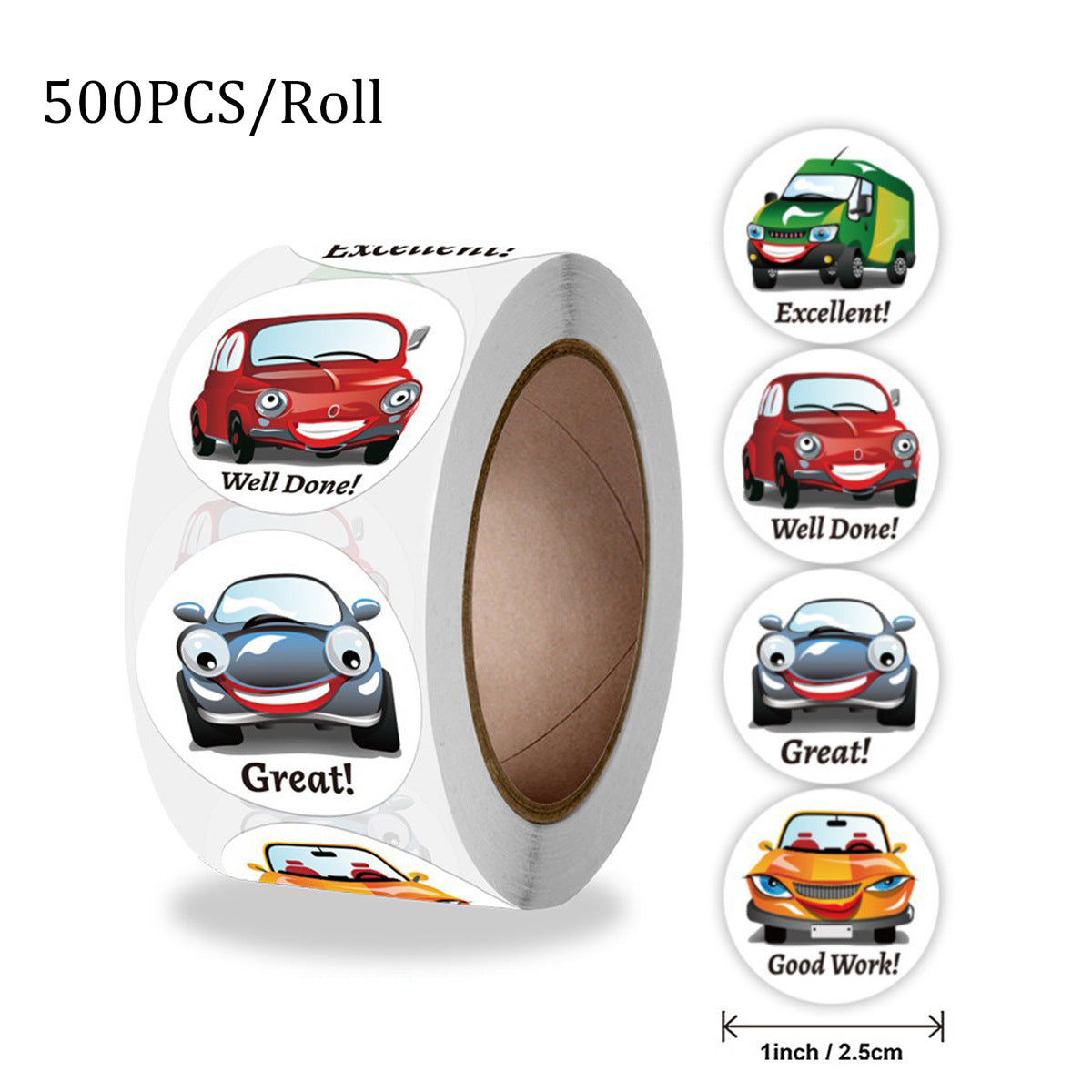 Cartoon Stickers 1 Roll Featuring Durable Copper Plate Material For Creative Stationery Use