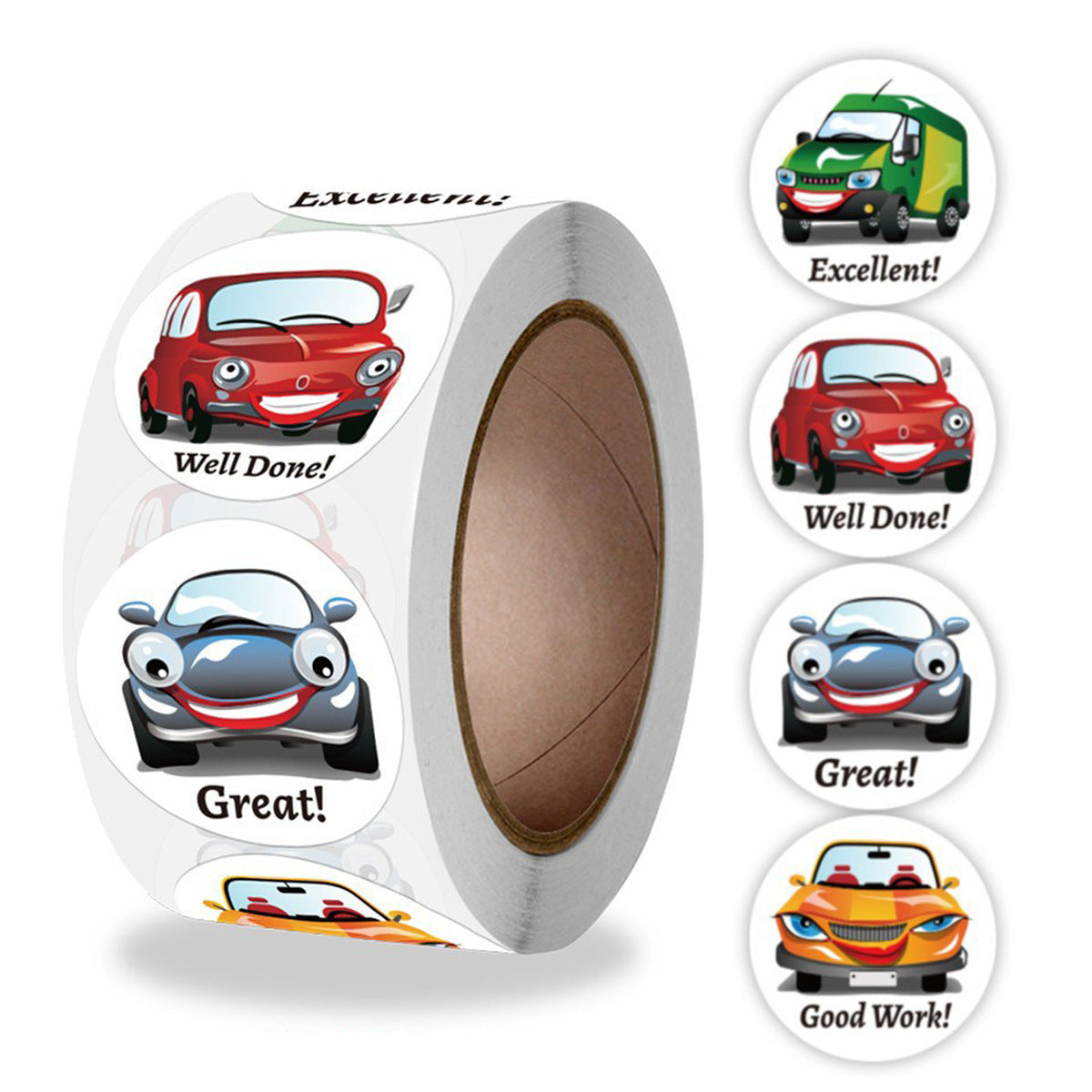 Cartoon Stickers 1 Roll Featuring Durable Copper Plate Material For Creative Stationery Use