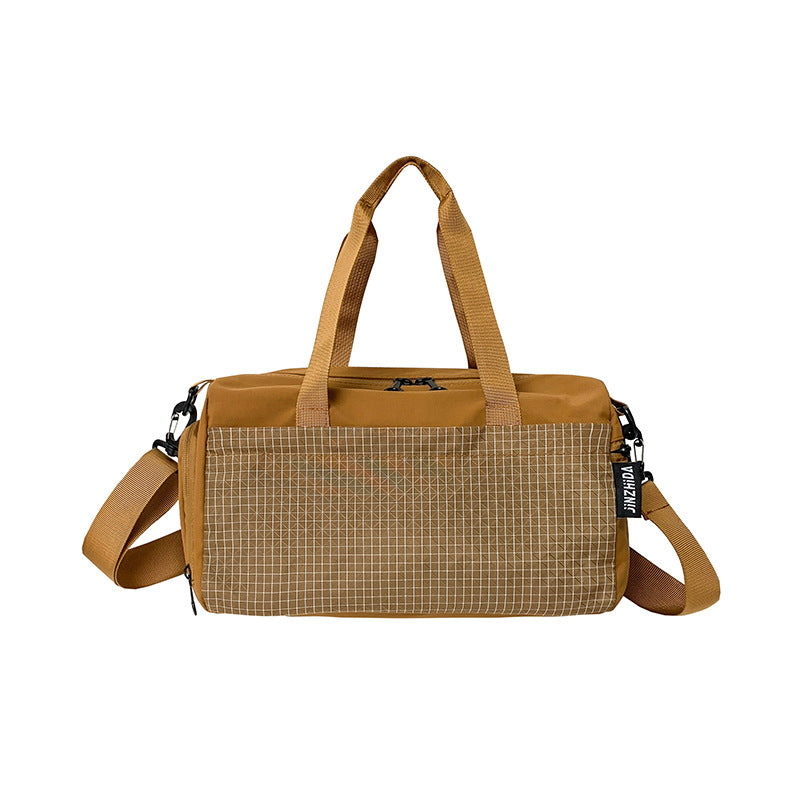 Color Block Square Polyester Travel Bag With Top Handle, Water Resistant Ladies Crossbody Bag