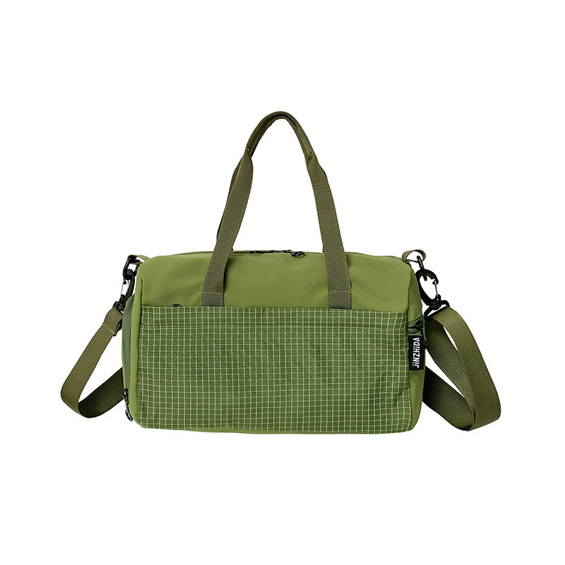 Color Block Square Polyester Travel Bag With Top Handle, Water Resistant Ladies Crossbody Bag