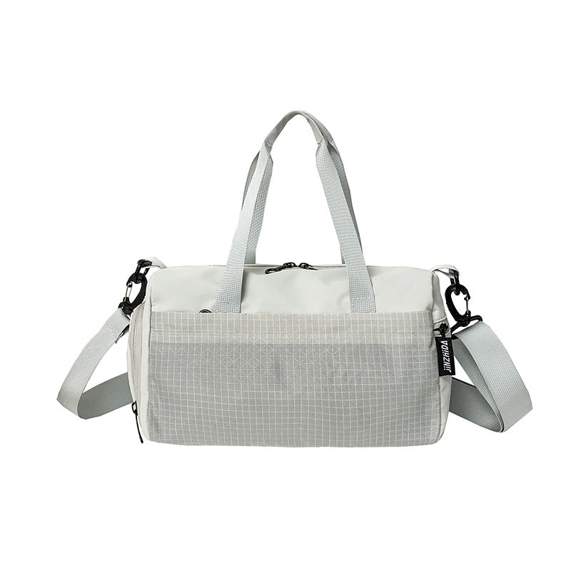 Color Block Square Polyester Travel Bag With Top Handle, Water Resistant Ladies Crossbody Bag