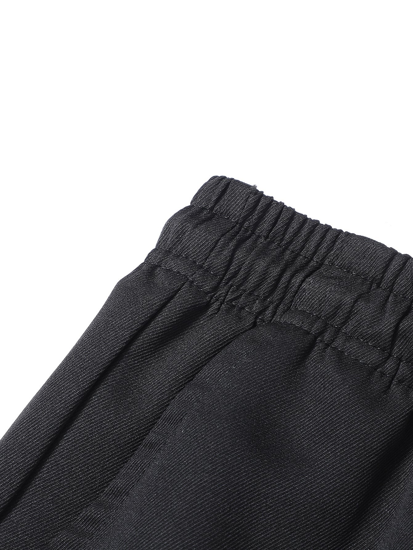 Men's Casual Solid Color Ankle-Length Cargo Pants In Polyester Fabric Featuring Multiple Pockets
