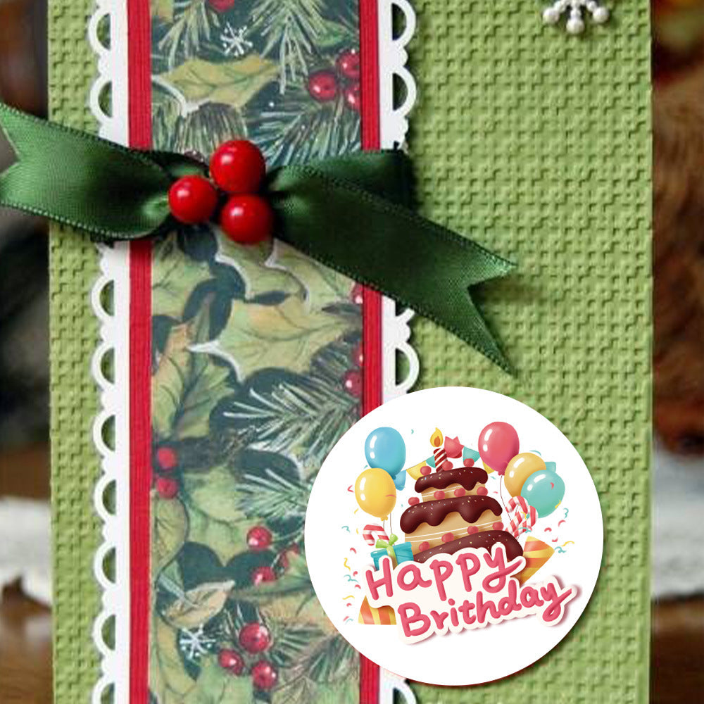 Birthday Cake Paper Stickers, Perfect For Birthday Celebrations And Party Decorations