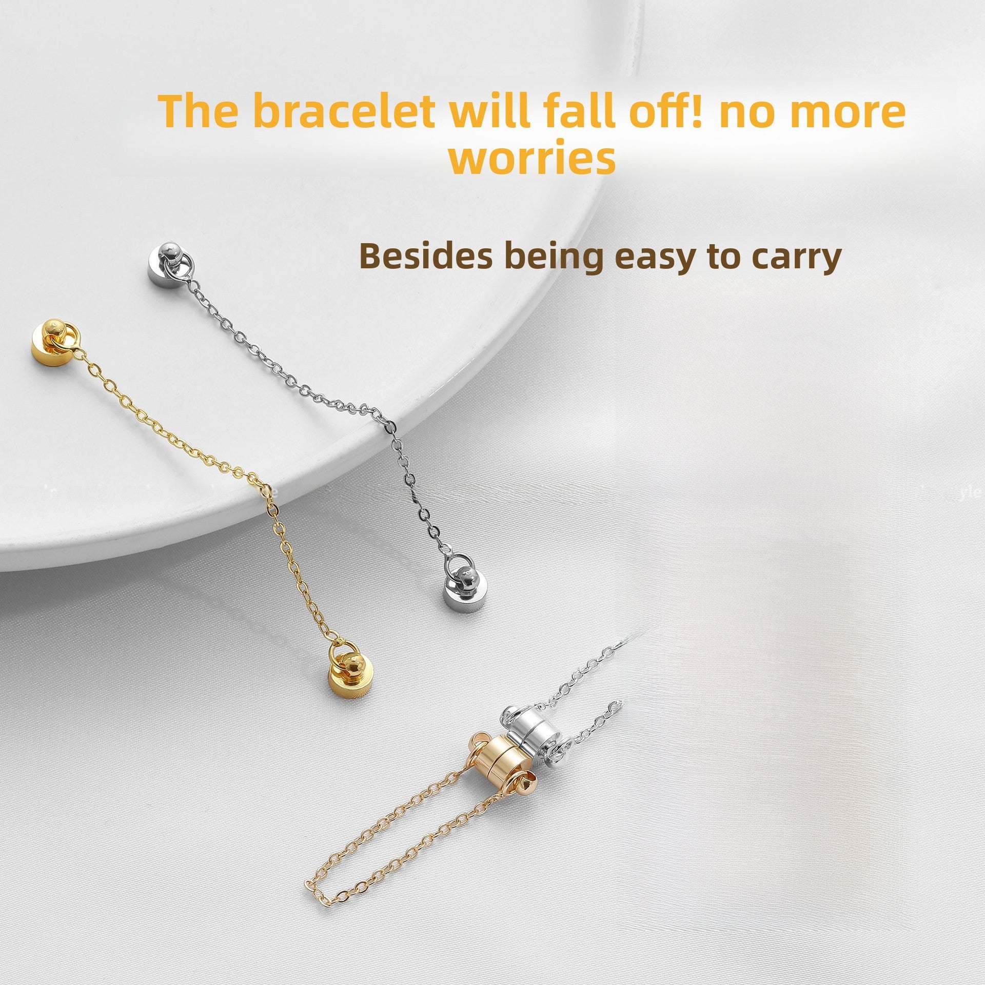 14k Gold Filled Jewelry Buckle With Magnetic Clasp Closure, Electroplated And 14K Real Gold Plated, 1 PCS Package In Gold