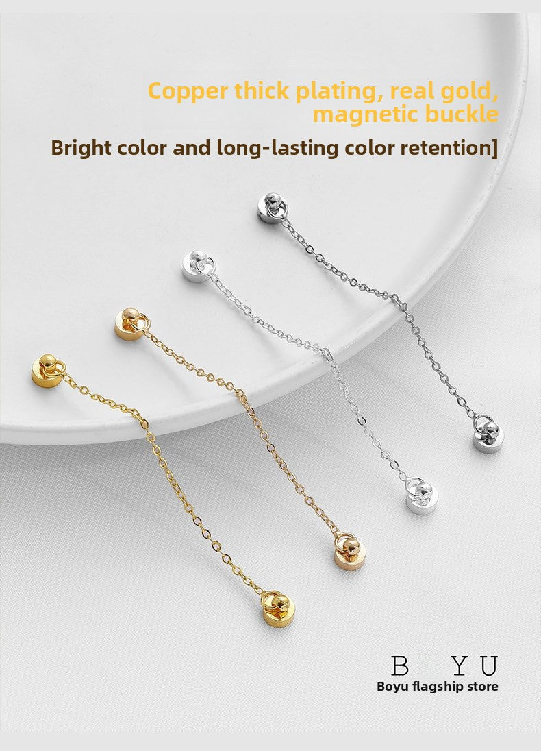 14k Gold Filled Jewelry Buckle With Magnetic Clasp Closure, Electroplated And 14K Real Gold Plated, 1 PCS Package In Gold