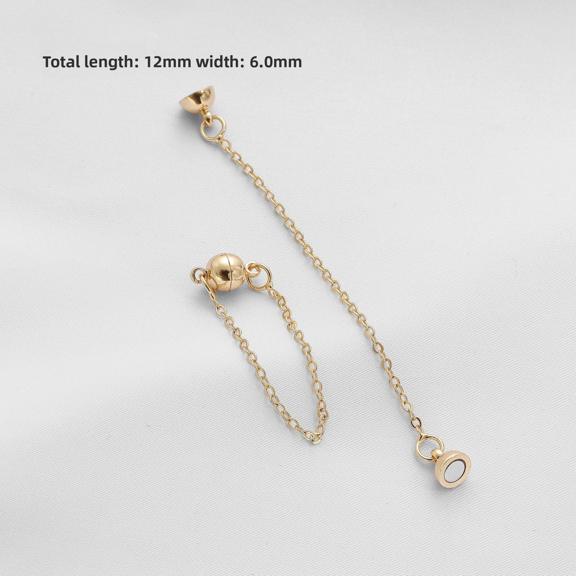 14k Gold Filled Jewelry Buckle With Magnetic Clasp Closure, Electroplated And 14K Real Gold Plated, 1 PCS Package In Gold