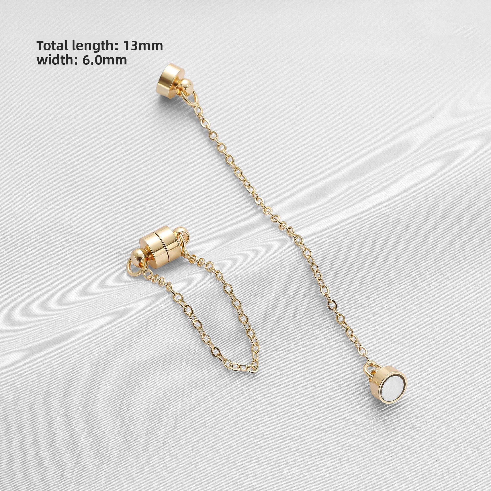 14k Gold Filled Jewelry Buckle With Magnetic Clasp Closure, Electroplated And 14K Real Gold Plated, 1 PCS Package In Gold