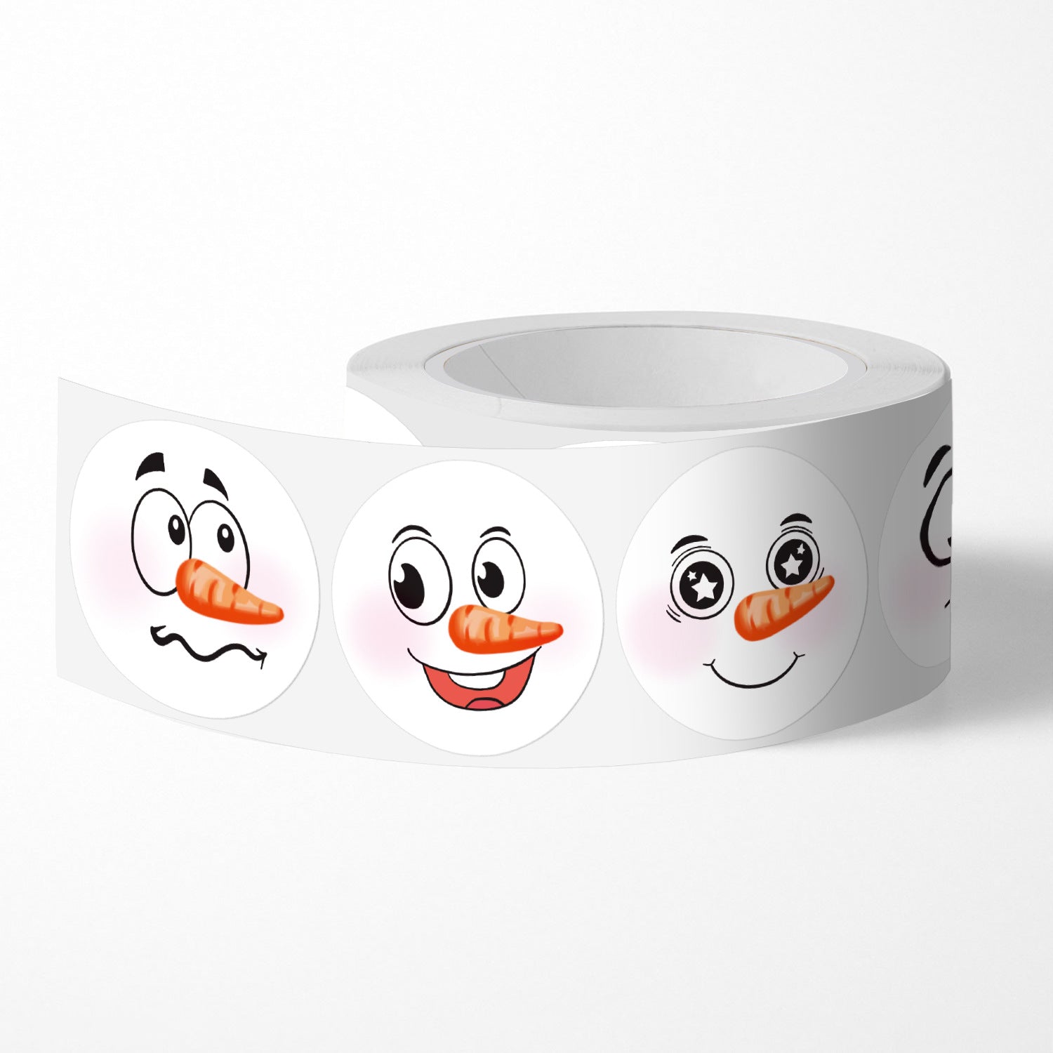 Christmas Snowman Stickers 1 Roll Featuring Copper Plate Material, Perfect For Holiday Decoration