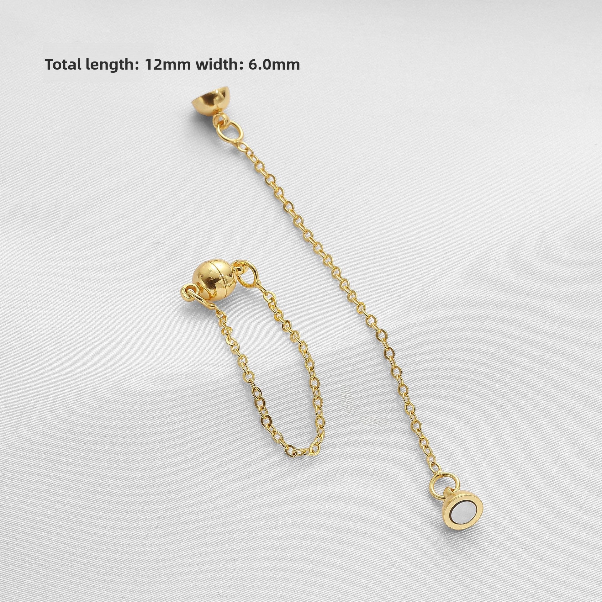 14k Gold Filled Jewelry Buckle With Magnetic Clasp Closure, Electroplated And 14K Real Gold Plated, 1 PCS Package In Gold