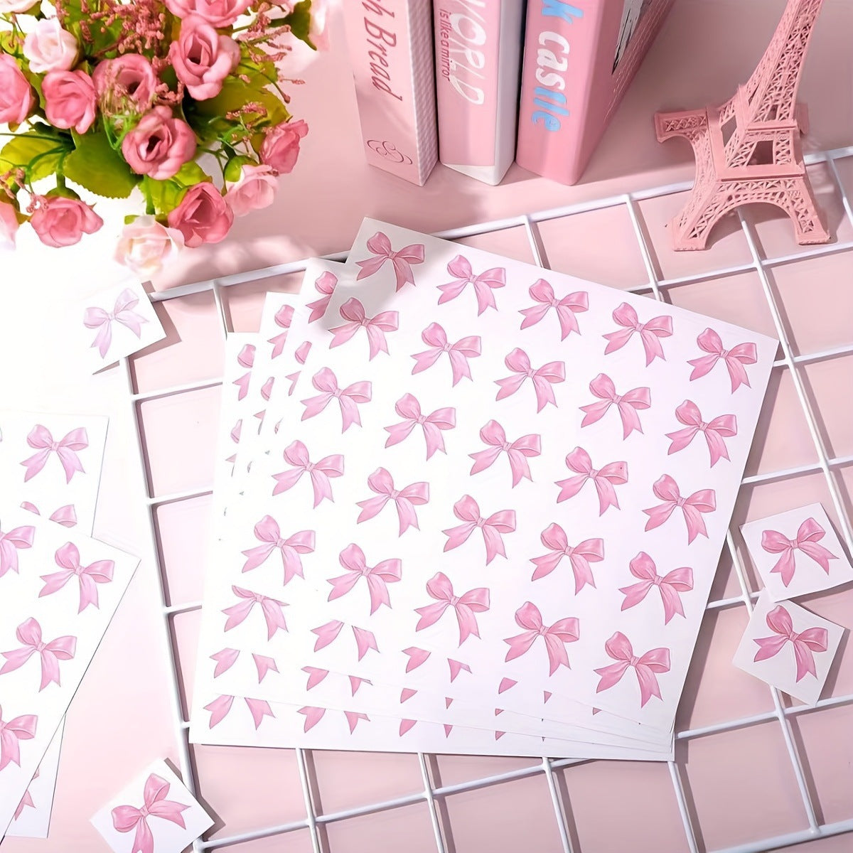Bow Tie Paper Stickers, Creative Stationery For Decoration And Craft Projects