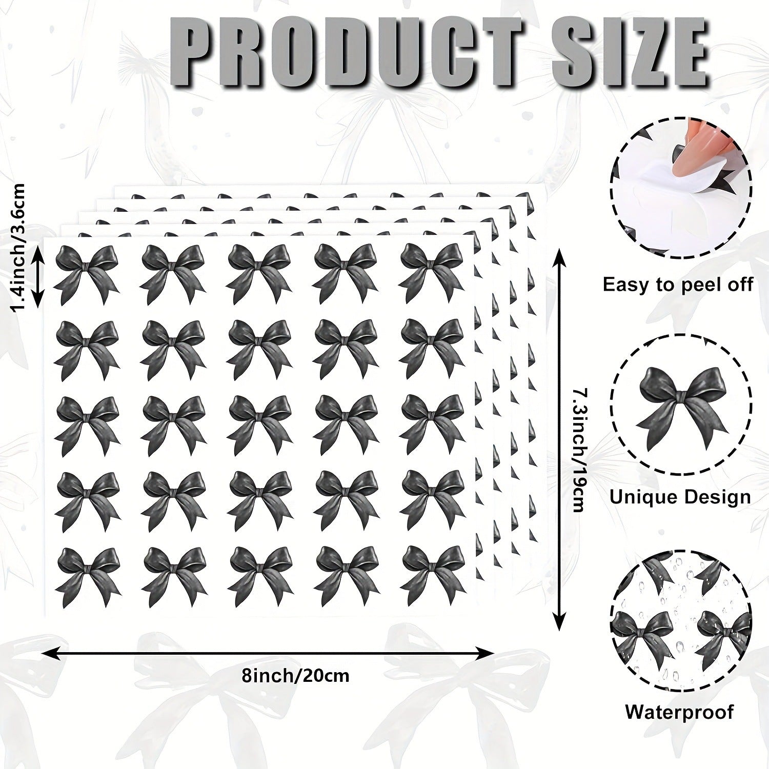 Bow Tie Paper Stickers, Creative Stationery For Decoration And Craft Projects