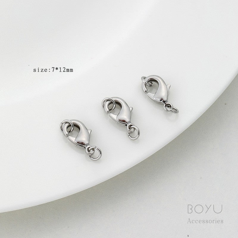 6 Mm Diameter Alloy Lobster Clasp With 18K Real Gold Plated Electroplated Finish For Jewelry Making