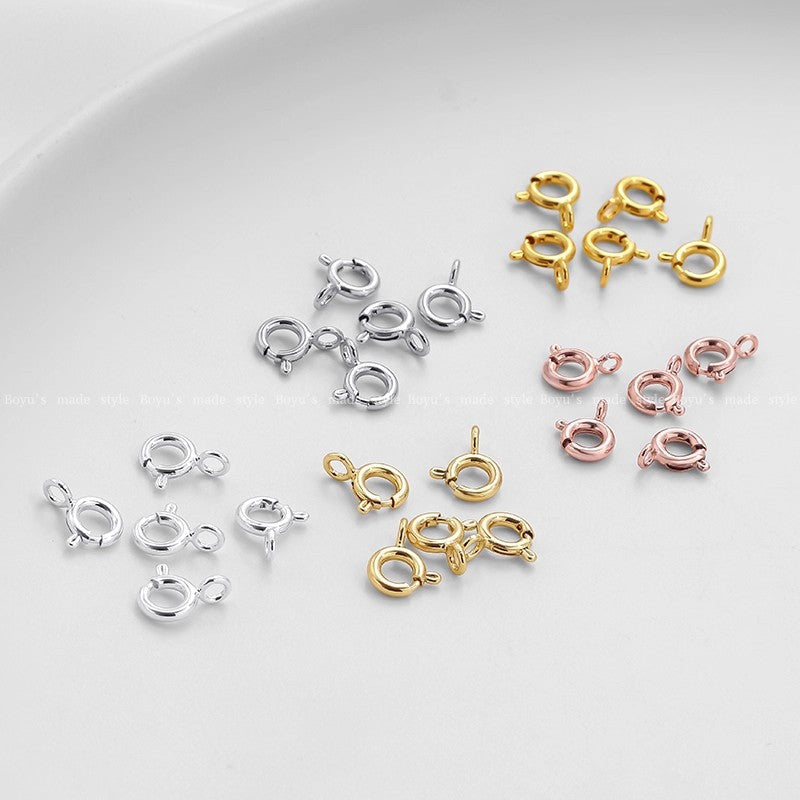 6 Mm Diameter Alloy Lobster Clasp With 18K Real Gold Plated Electroplated Finish For Jewelry Making