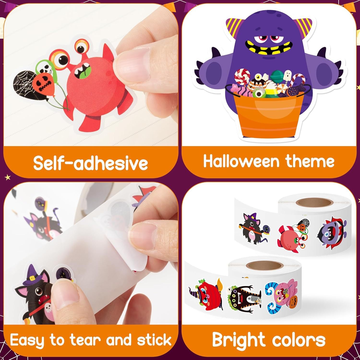 Halloween Graffiti Stickers In PVC Self-Adhesive Material, Perfect For Festival Decoration